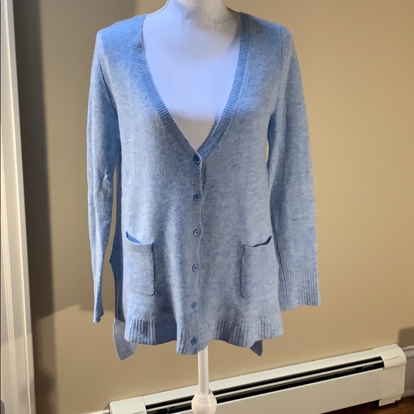 light blue cashmere cardigan